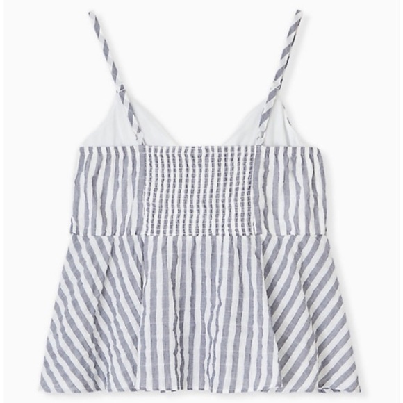 NWT Torrid Plus Striped Peplum Tank - Picture 2 of 4